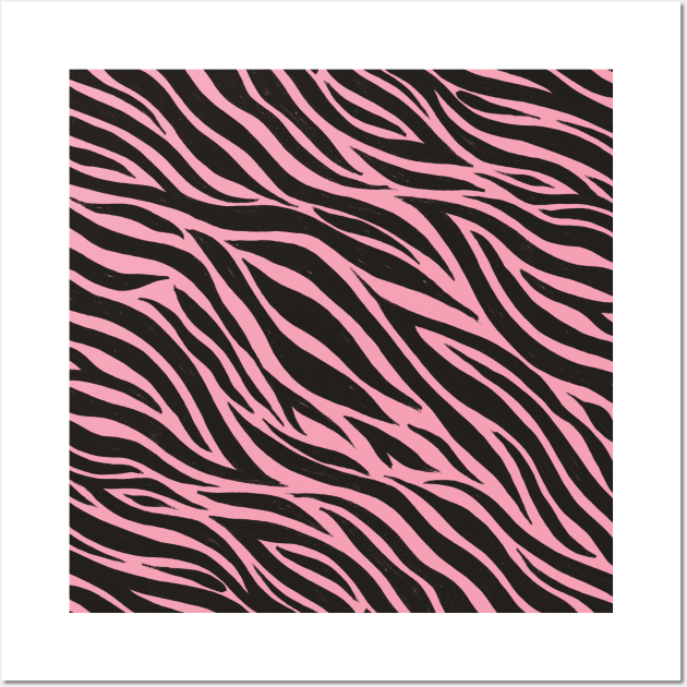 Zebra Print Pattern (PINK) Wall Art by cecececececelia